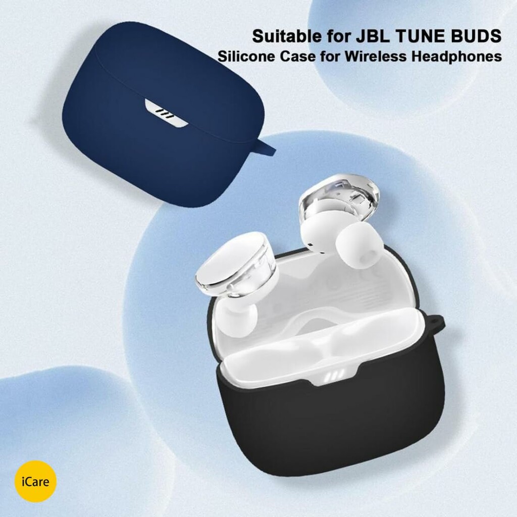 Silicone Case Cover For JBL Tune Beam Buds -White