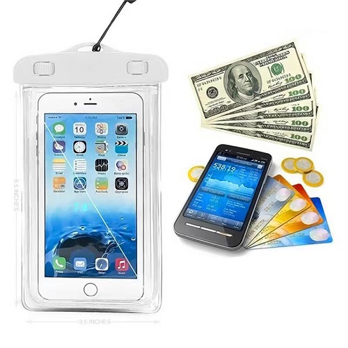 Waterproof phone best sale and money pouch