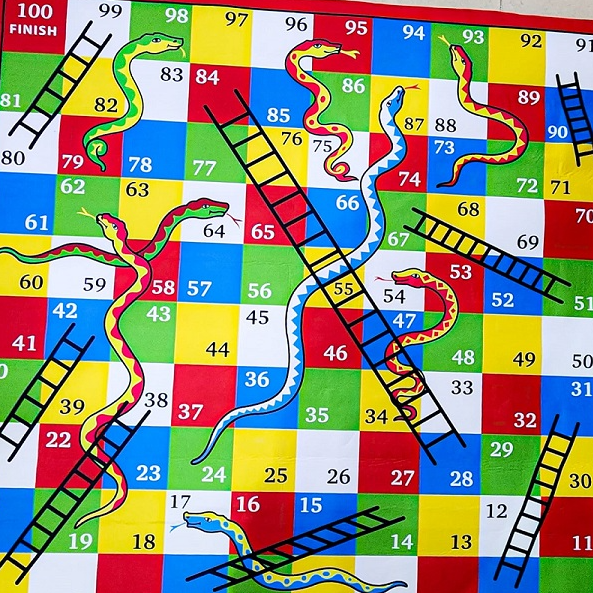 Magnetic Snakes and Ladders Board Game Set - 9.6 Inches