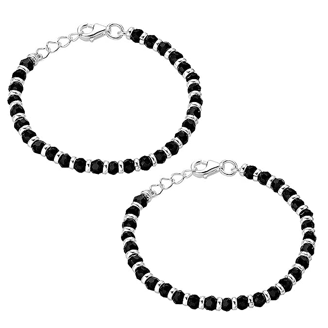 Buy BLINE Black and White Gold Plated Alloy Moti Black Bead Bracelet (Gilrs  and Women) - Free Size Online at Best Prices in India - JioMart.