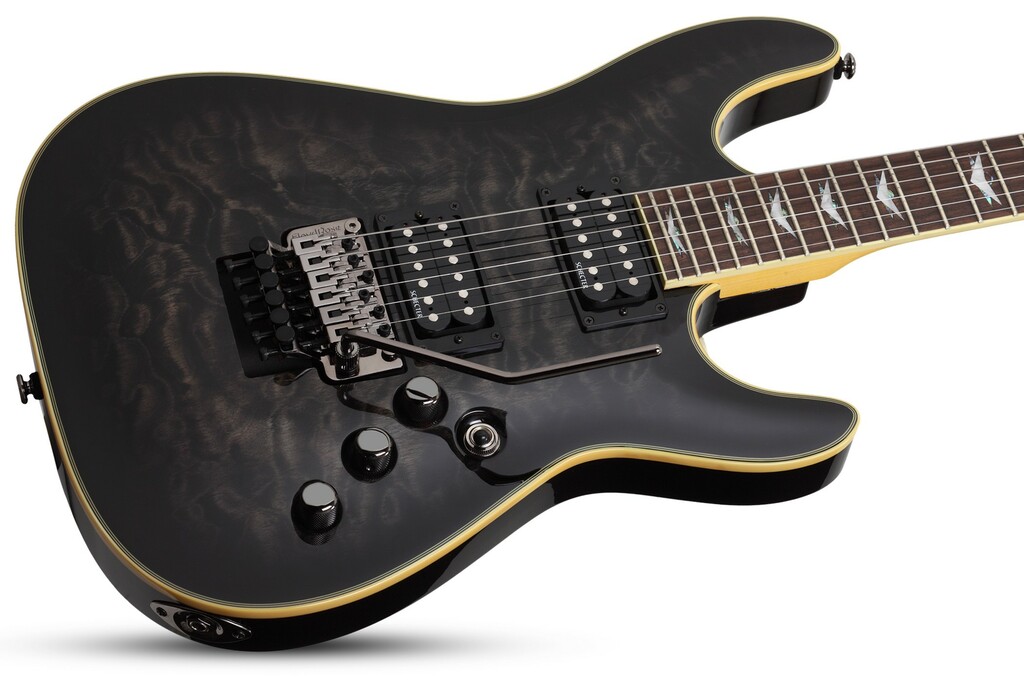 ギター SCHECTER OMEN EXTREME-6 FR Schecter Omen Extreme-6 FR Electric Guitar - See-Thru Black