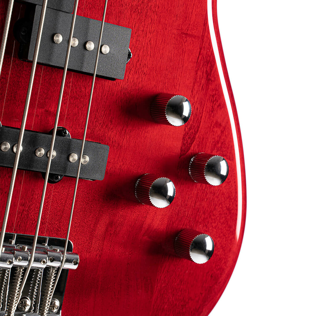 Cort Action Bass Plus 4-String Bass Guitar - Trans Red
