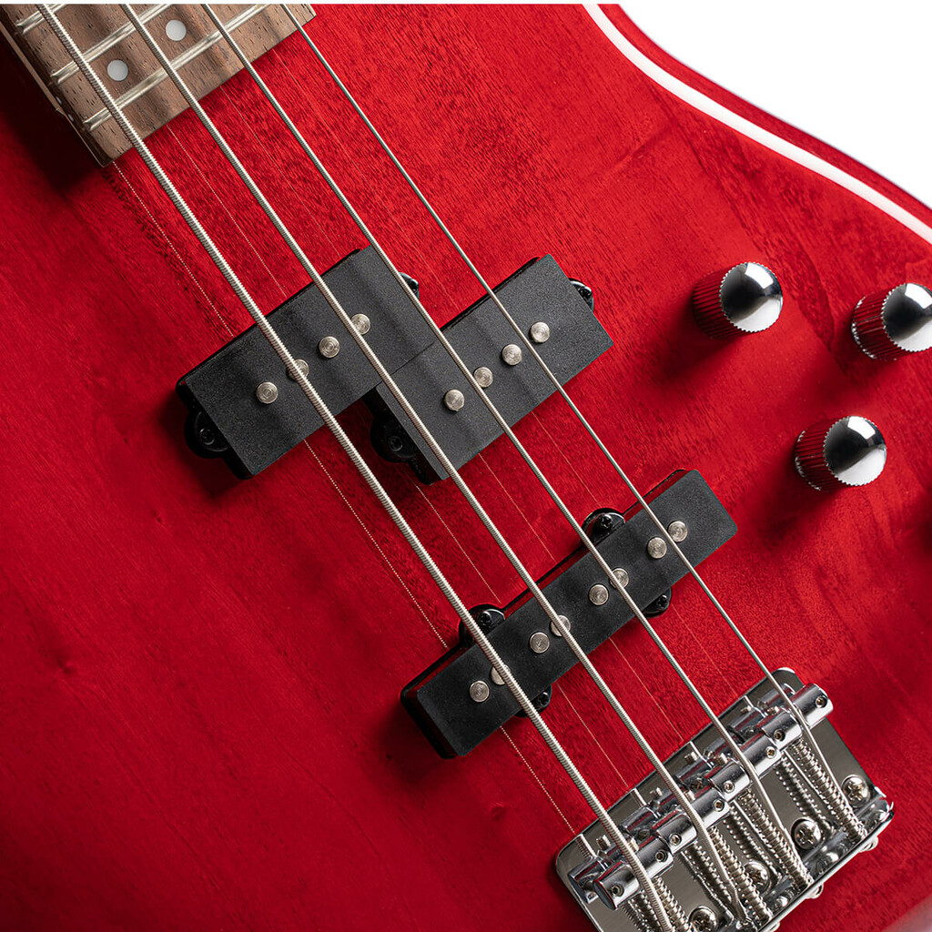 Cort Action Bass Plus 4-String Bass Guitar - Trans Red