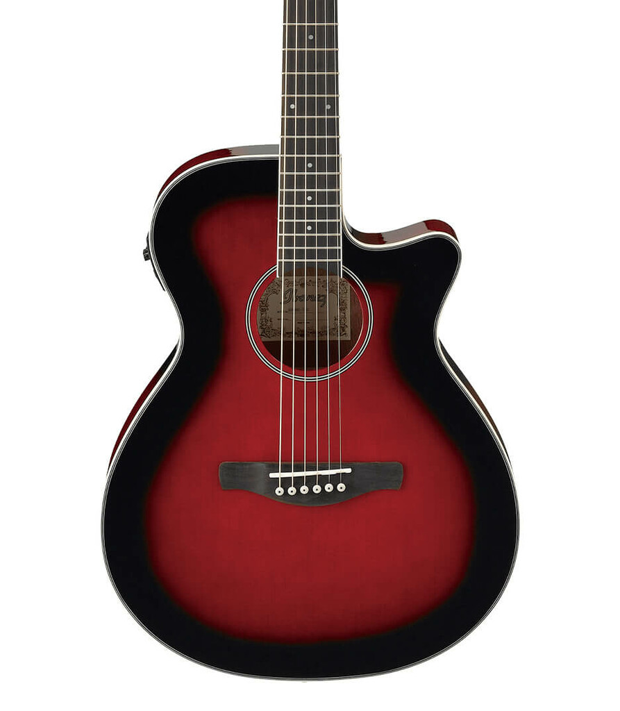 Ibanez AEG8E Electro-Acoustic Guitar - Transparent Red Sunburst