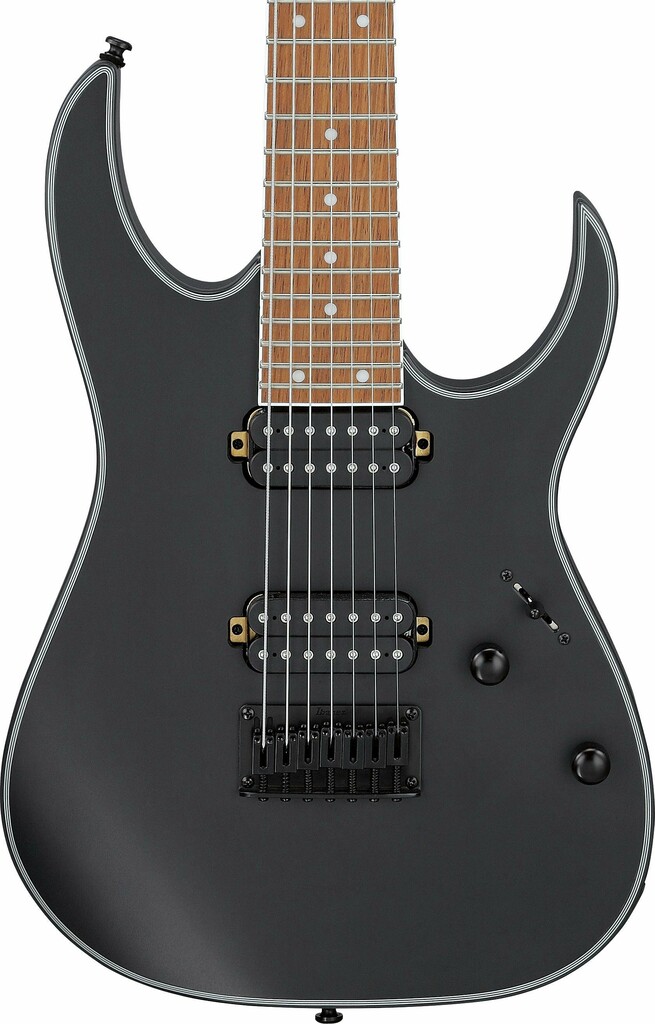 Ibanez RG7421EX BKF 7-String Electric Guitar - Black Flat