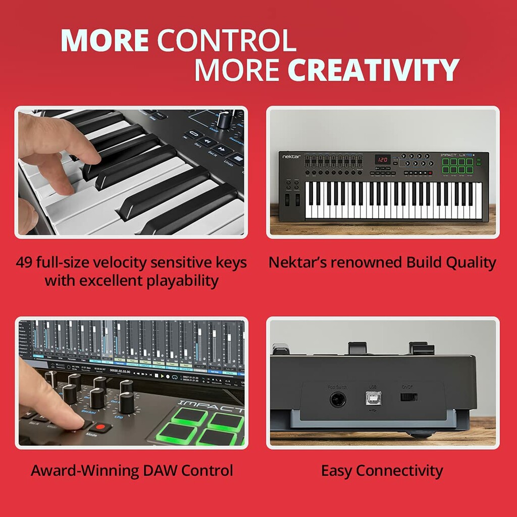 Nektar Impact LX49+ 49-key Midi Keyboard (Open Box)