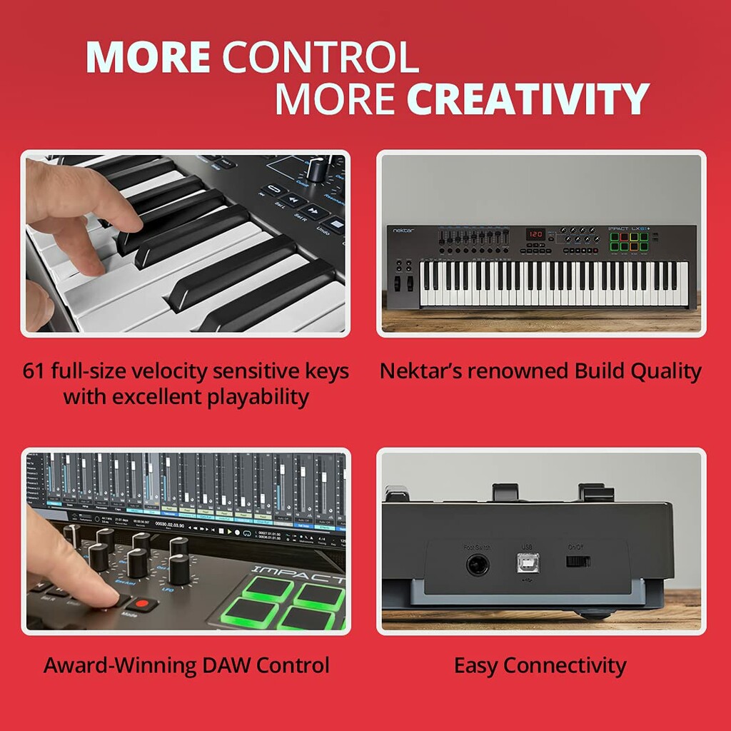 Nektar Impact LX61+ 61-key Keyboard Controller