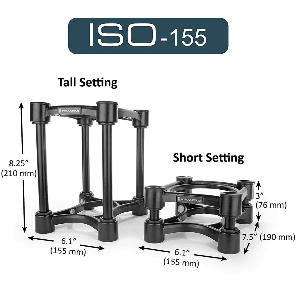 IsoAcoustics ISO-155 Isolation Stand For Studio Monitors (Pair)