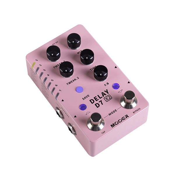Mooer D7 X2 Dual Footswitch Stereo Delay Pedal