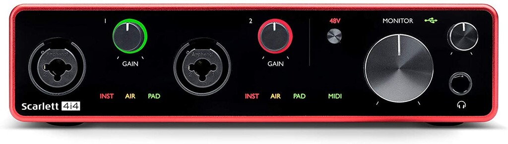 Focusrite Scarlett 4i4 3rd Gen USB Recording Interface