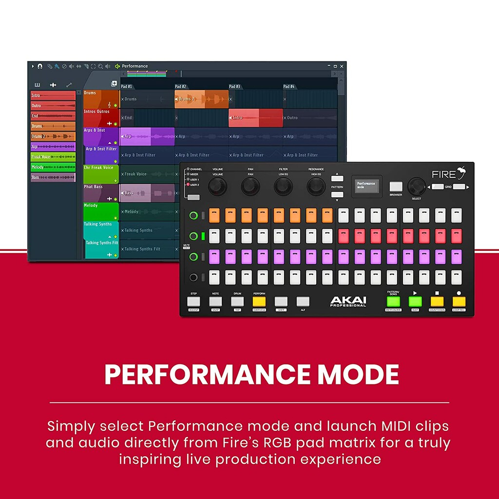 Akai Professional Fire Grid Controller For FL Studio (No Software