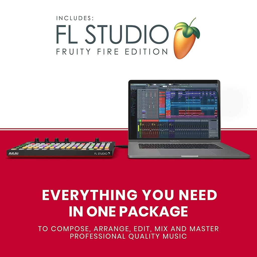 Akai Professional Fire | USB MIDI Controller For FL Studio With FL Studio  Fruity Edition Software