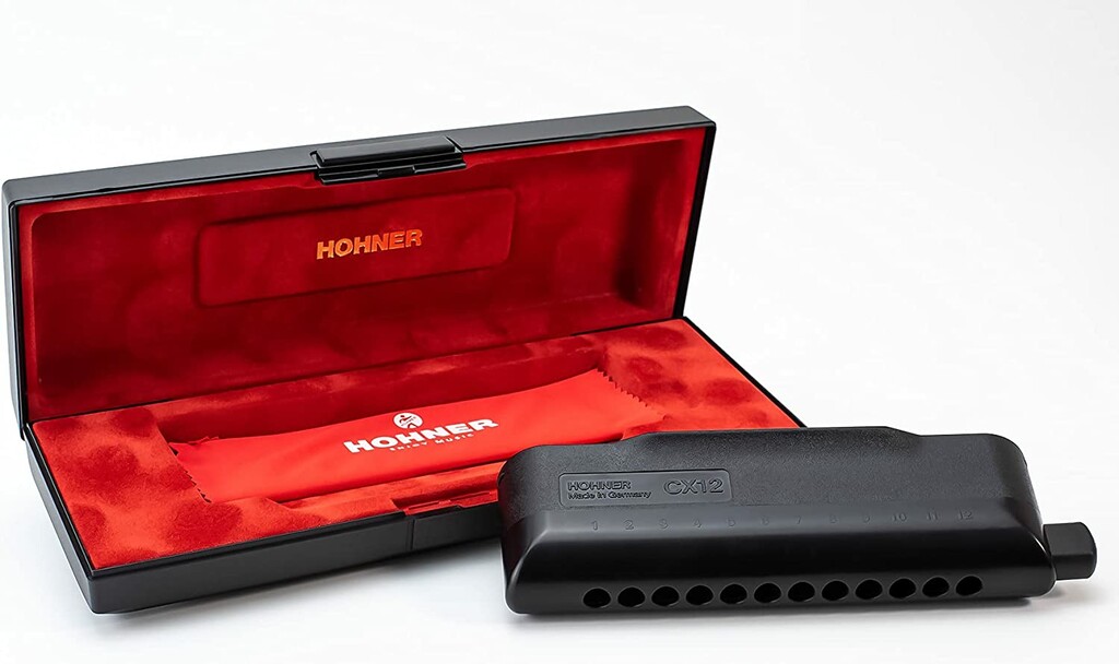 Hohner CX12 Black Harmonica - Key Of A