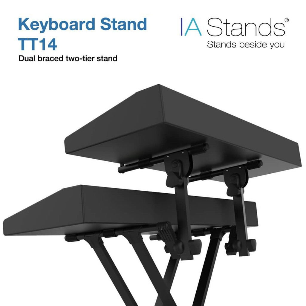 IA Stands TT14 Dual Braced 2-Tier Keyboard Stand