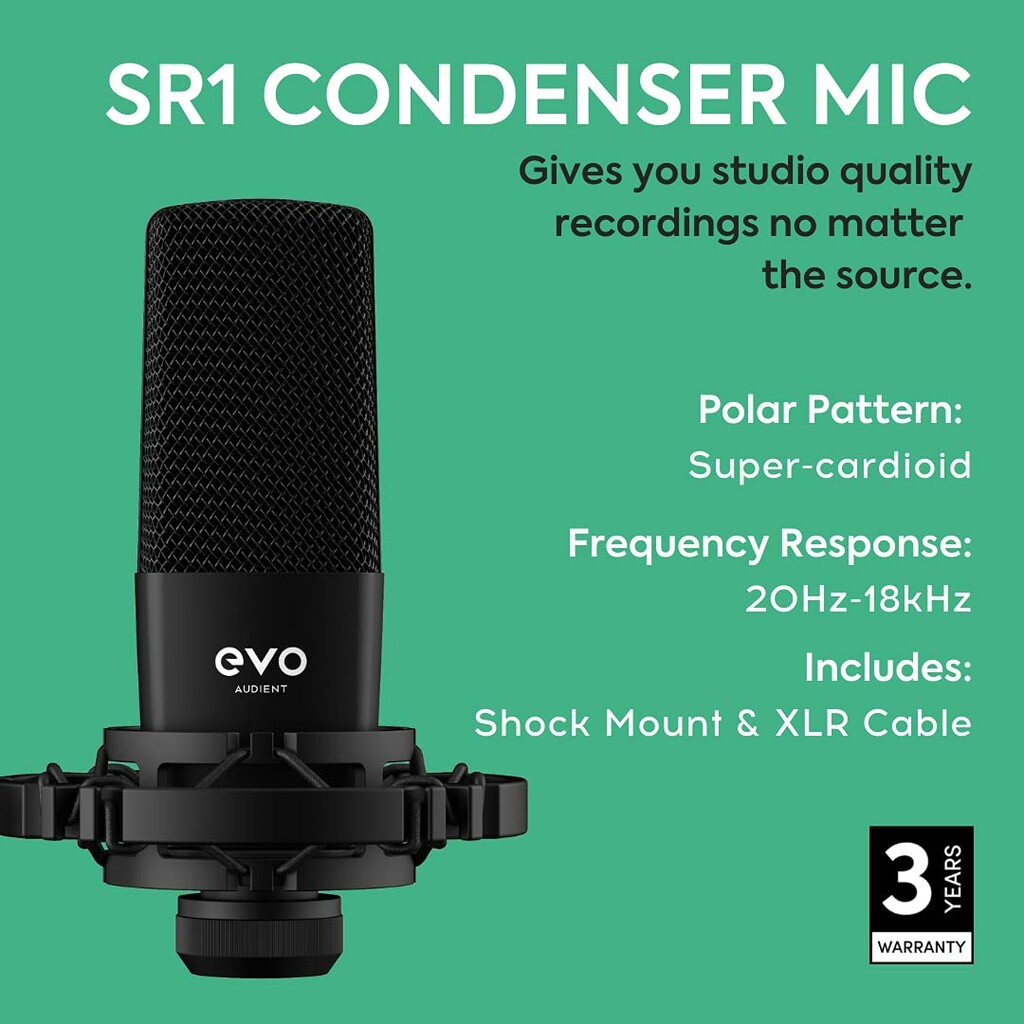 Audient EVO Start Recording Bundle - 2x2 USB/iOS Recording