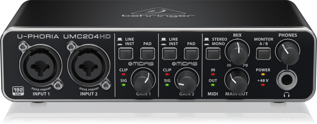 Behringer U-Phoria UMC204HD USB Audio Interface