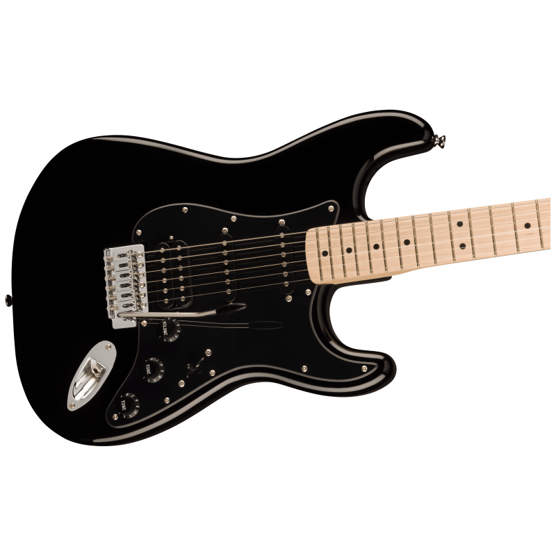 【限定FSR】Squier Affinity Strat All Black Fender Squier FSR Affinity Stratocaster HSS Electric Guitar - Black