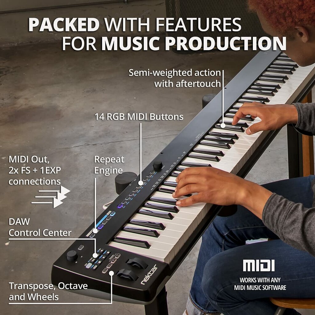 Nektar IMPACT GXP88 MIDIキーボード IMPACT GXP88 88-KEY SEMI-WEIGHTED CONTROLLER W/VELOCITY