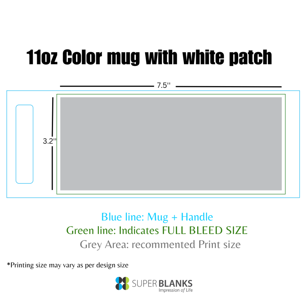 Plain 11 Oz White Polymer Mug, Size/Dimension: Approx. Ht. 9.5CM X